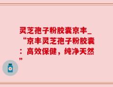灵芝孢子粉胶囊京丰_“京丰灵芝孢子粉胶囊：高效保健，纯净天然”
