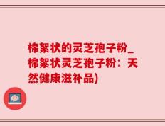 棉絮状的灵芝孢子粉_棉絮状灵芝孢子粉：天然健康滋补品)