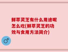 鲜萃灵芝有什么用途呢怎么吃(鲜萃灵芝的功效与食用方法简介)