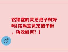 铭锡堂的灵芝孢子粉好吗(铭锡堂灵芝孢子粉，功效如何？)