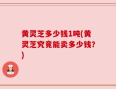 黄灵芝多少钱1吨(黄灵芝究竟能卖多少钱？)