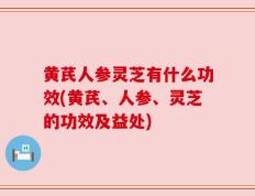 黄芪人参灵芝有什么功效(黄芪、人参、灵芝的功效及益处)