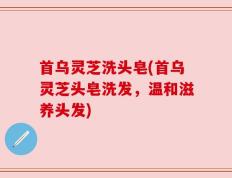 首乌灵芝洗头皂(首乌灵芝头皂洗发，温和滋养头发)