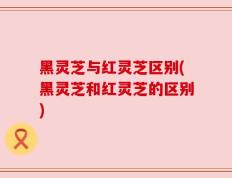 黑灵芝与红灵芝区别(黑灵芝和红灵芝的区别)