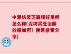 中泥坊灵芝面膜好用吗怎么样(泥坊灵芝面膜效果如何？使用感受分享)