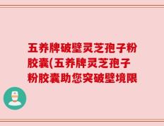 五养牌破壁灵芝孢子粉胶囊(五养牌灵芝孢子粉胶囊助您突破壁境限