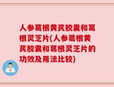 人参葛根黄芪胶囊和葛根灵芝片(人参葛根黄芪胶囊和葛根灵芝片的功效及用法比较)