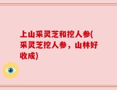 上山采灵芝和挖人参(采灵芝挖人参，山林好收成)