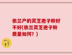 依兰产的灵芝孢子粉好不好(依兰灵芝孢子粉质量如何？)