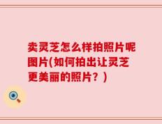 卖灵芝怎么样拍照片呢图片(如何拍出让灵芝更美丽的照片？)
