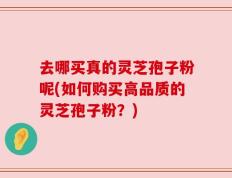 去哪买真的灵芝孢子粉呢(如何购买高品质的灵芝孢子粉？)