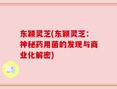 东颖灵芝(东颖灵芝：神秘药用菌的发现与商业化解密)