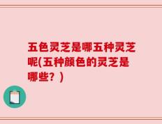 五色灵芝是哪五种灵芝呢(五种颜色的灵芝是哪些？)