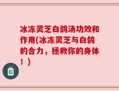 冰冻灵芝白鸽汤功效和作用(冰冻灵芝与白鸽的合力，拯救你的身体！)