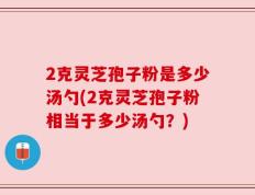 2克灵芝孢子粉是多少汤勺(2克灵芝孢子粉相当于多少汤勺？)