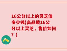 16公分以上的灵芝值多少钱(高品质16公分以上灵芝，售价如何？)
