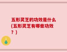 五形灵芝的功效是什么(五形灵芝有哪些功效？)