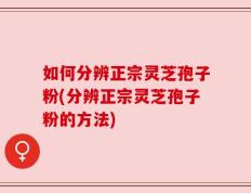 如何分辨正宗灵芝孢子粉(分辨正宗灵芝孢子粉的方法)