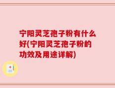 宁阳灵芝孢子粉有什么好(宁阳灵芝孢子粉的功效及用途详解)