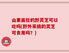 山里面捡的野灵芝可以吃吗(野外采摘的灵芝可食用吗？)