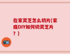 在家灵芝怎么切片(家庭DIY如何切灵芝片？)