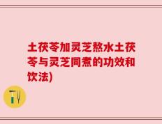 土茯苓加灵芝熬水土茯苓与灵芝同煮的功效和饮法)