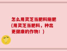 怎么用灵芝当肥料施肥(用灵芝当肥料，种出更健康的作物！)