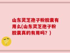 山东灵芝孢子粉胶囊有用么(山东灵芝孢子粉胶囊真的有用吗？)