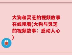 大狗和灵芝的视频故事在线观看(大狗与灵芝的视频故事：感动人心)
