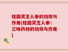 桂圆灵芝人参的功效与作用(桂圆灵芝人参：三味药材的功效与作用)