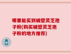 哪里能买到破壁灵芝孢子粉(购买破壁灵芝孢子粉的地方推荐)
