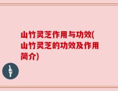 山竹灵芝作用与功效(山竹灵芝的功效及作用简介)