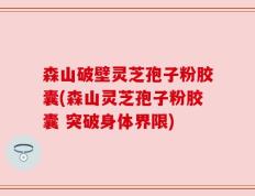 森山破壁灵芝孢子粉胶囊(森山灵芝孢子粉胶囊 突破身体界限)