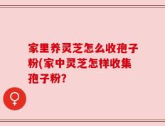 家里养灵芝怎么收孢子粉(家中灵芝怎样收集孢子粉？