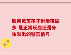 服用灵芝孢子粉后夜尿多 是正常反应还是身体发出的警示信号
