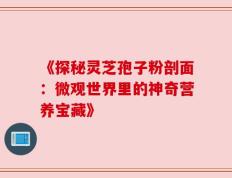 《探秘灵芝孢子粉剖面：微观世界里的神奇营养宝藏》
