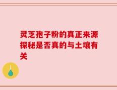 灵芝孢子粉的真正来源探秘是否真的与土壤有关