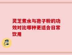 灵芝煮水与孢子粉的功效对比哪种更适合日常饮用