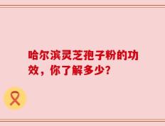 哈尔滨灵芝孢子粉的功效，你了解多少？