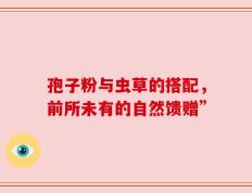 孢子粉与虫草的搭配，前所未有的自然馈赠”
