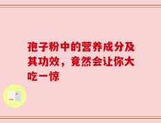 孢子粉中的营养成分及其功效，竟然会让你大吃一惊