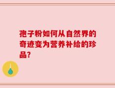 孢子粉如何从自然界的奇迹变为营养补给的珍品？