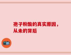 孢子粉酸的真实原因，从未的背后