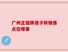 广州正道牌孢子粉销售点在哪里