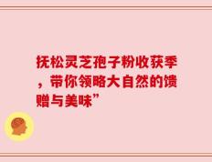 抚松灵芝孢子粉收获季，带你领略大自然的馈赠与美味”