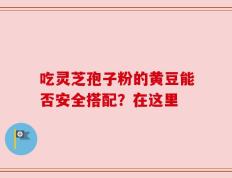 吃灵芝孢子粉的黄豆能否安全搭配？在这里