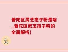 普陀区灵芝孢子粉是啥_普陀区灵芝孢子粉的全面解析)