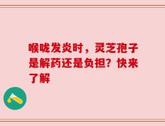 喉咙发炎时，灵芝孢子是解药还是负担？快来了解