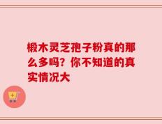 椴木灵芝孢子粉真的那么多吗？你不知道的真实情况大