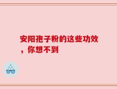 安阳孢子粉的这些功效，你想不到